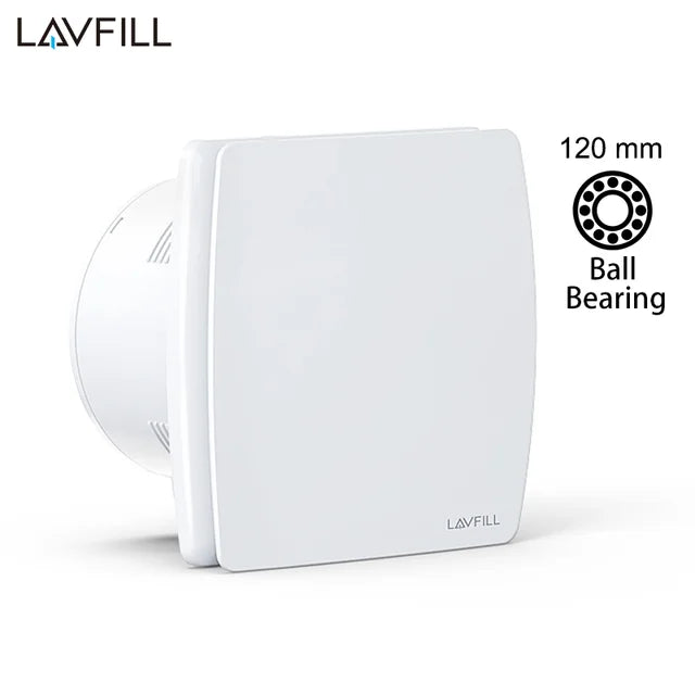 230V Duct 4" 100MM Wall Ceiling  Bathroom Axial Decorative Ventilator Fan Ball Bearing Motor with Back Valve