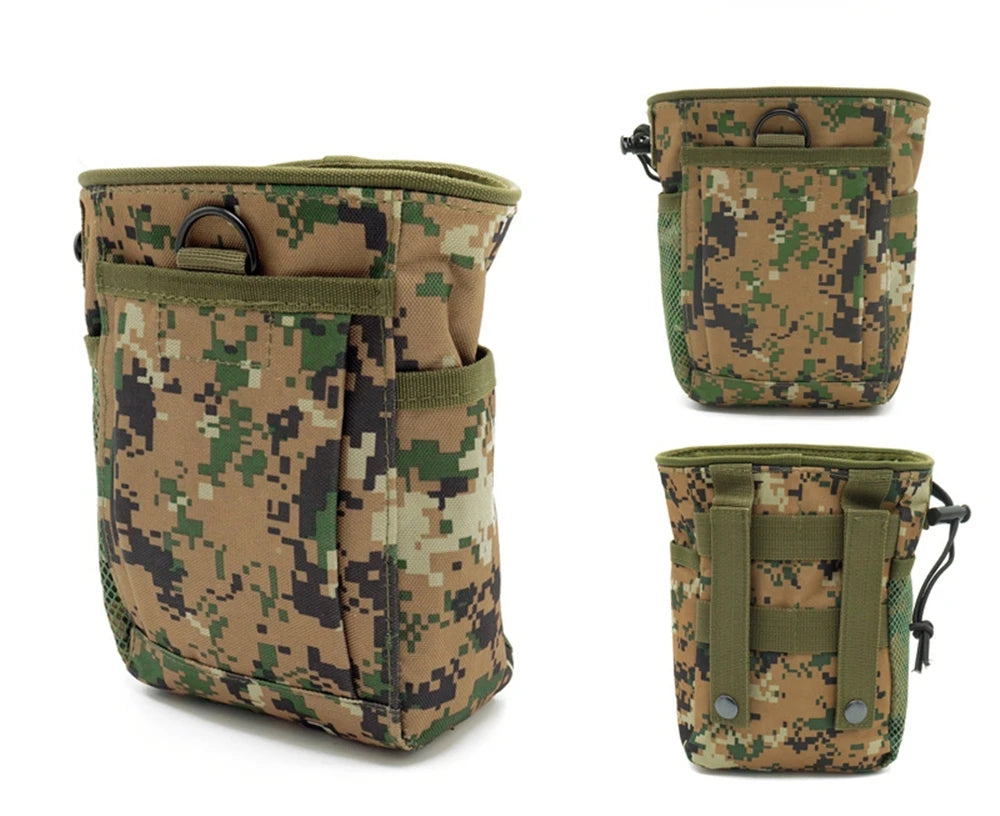 2024 New Outdoor 3-5L Camouflage Molle 600D Nylon Dump Drop Pouch Recycle Waist Pack Ammo Bags Hunting Accessories Bag Pouches