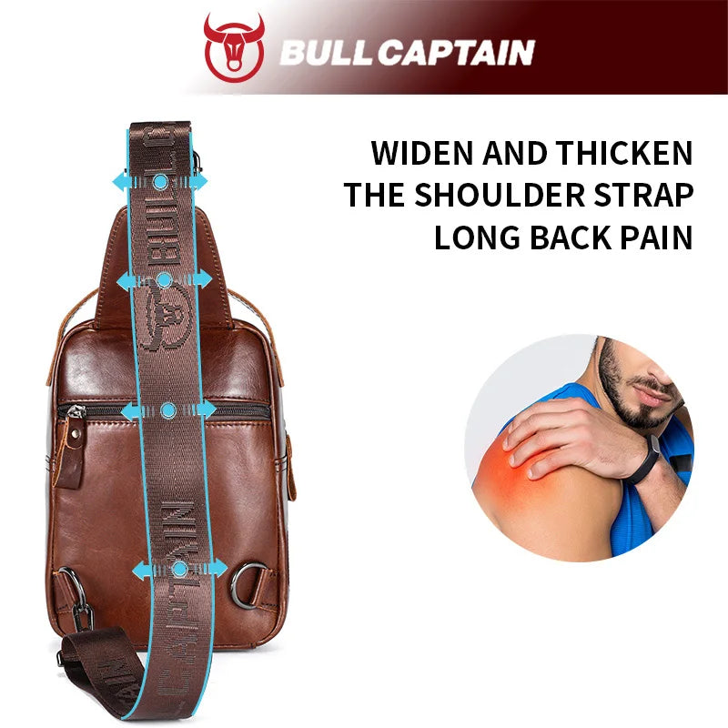 BULLCAPTAIN Men Multifunction Anti Theft Shoulder Bag Man Crossbody Cross Body Travel Sling Chest Bags Pack Messenger Pack