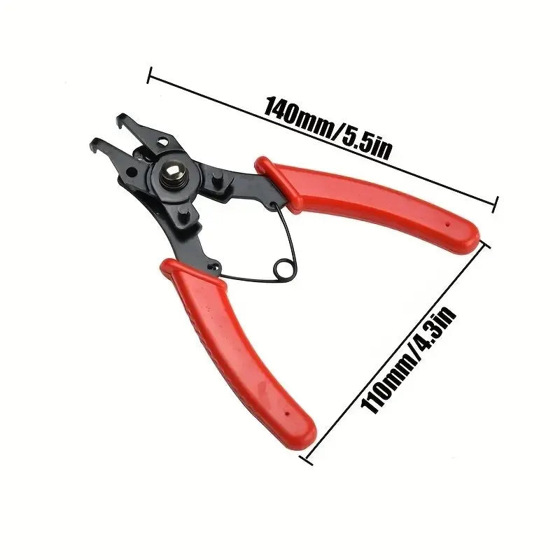 4-In-1 Circlip Pliers Set Snap Ring Pliers Multi Crimp Removable Plier Head Retaining Circlip Pliers Hand Tools Multifunctional