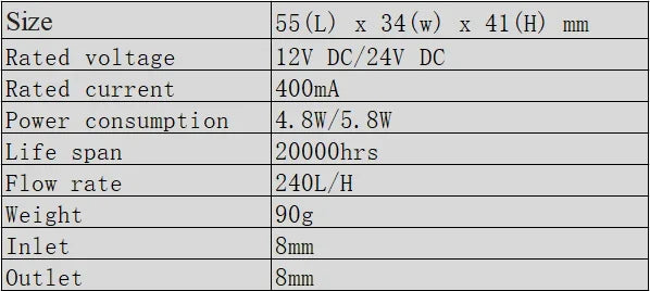 4.8W 5.8W 240L/H Silent Fish Tank Pump DC 12V 24V Solar Brushless Motor Pool Circulating Submersible Pump Water Pump