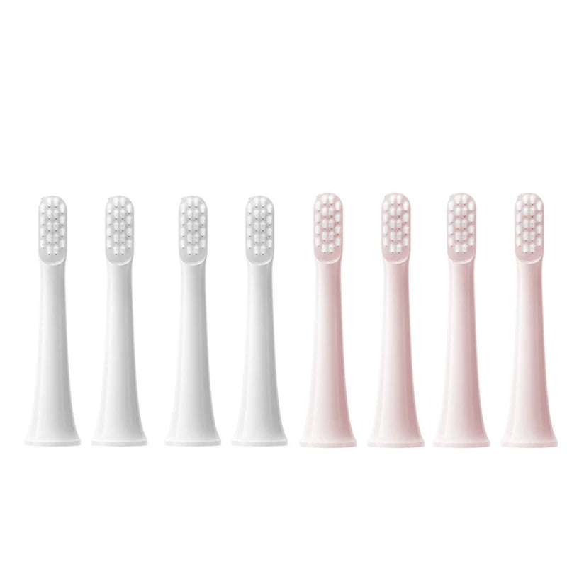 8PCS For XIAOMI MIJIA T100 Replacement Brush Heads Sonic Electric Toothbrush Vacuum DuPont Soft Bristle Suitable Nozzles