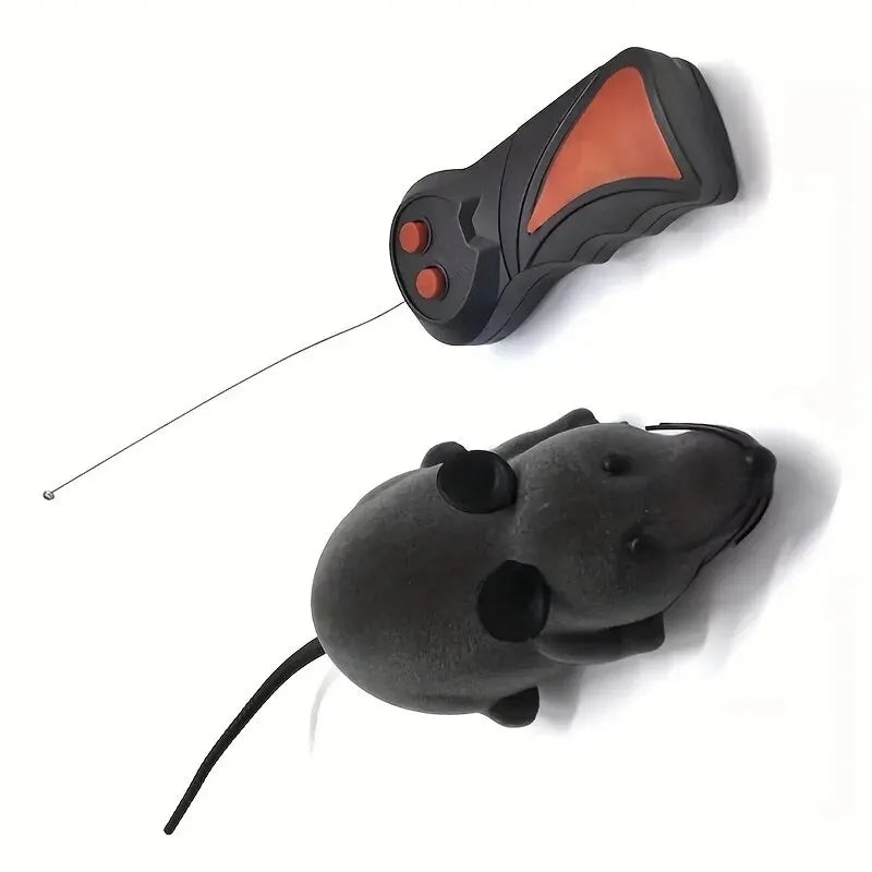 1Pc Remote Control Rat Prank: Trick Your Cat With A Wireless Mouse Toy! Christmas, Halloween, Thanksgiving Gift(Without Battery)