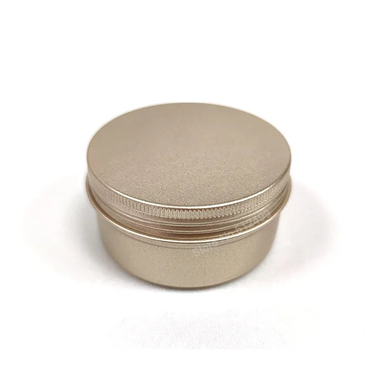 5g60g Metal Round Cosmetic Tins Aluminum Empty Candles Cans Storage Jars with Screw Lids for Lip Balm Salve Spices Alluvial Gold