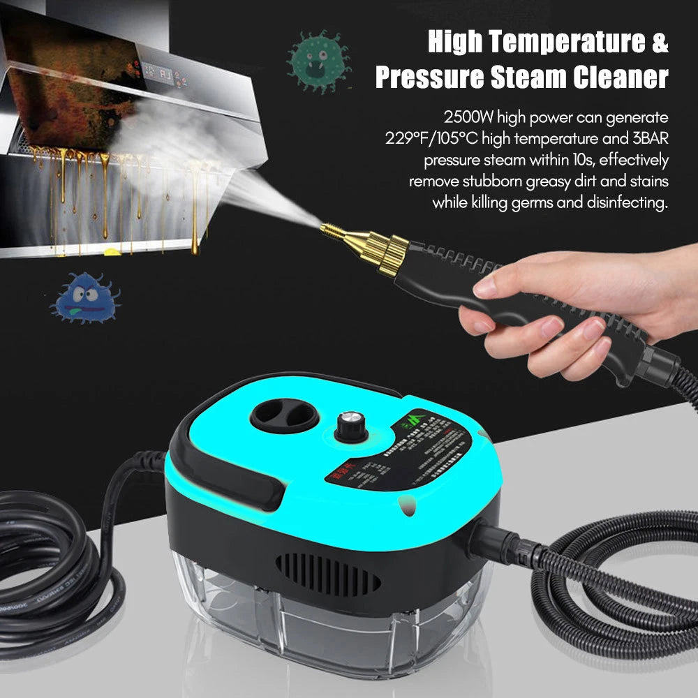 2500W Handheld Steam Cleaner High Pressure Steam Cleaner  High Temperature Steam Cleaner for Home Kitchen Car Steam Cleaning