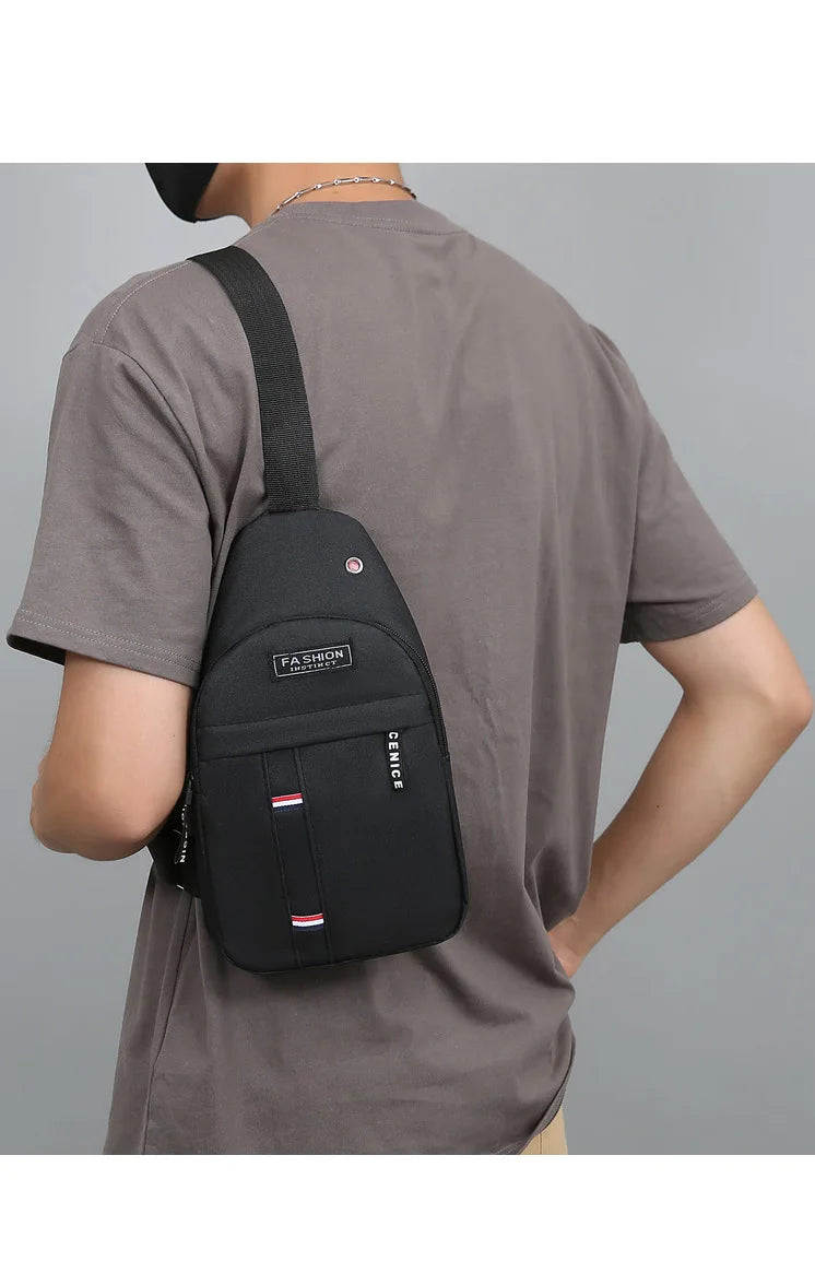 Chest Bag Men's One Shoulder Crossbody Bag Large Capacity Outdoor Sports And Leisure Fashion Small Shoulder Bag Large Capacit