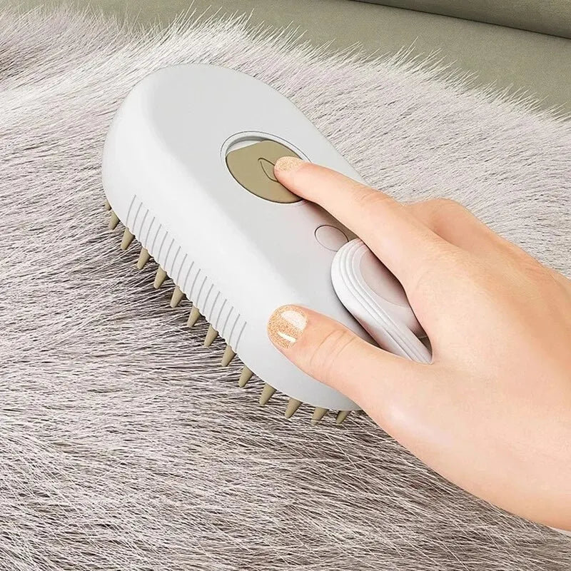 Cat Dog Pet Spray Massage Brush One Button Steam Spray Folding Rotatable Floating Hair Bath Hair Removal Brush Comb