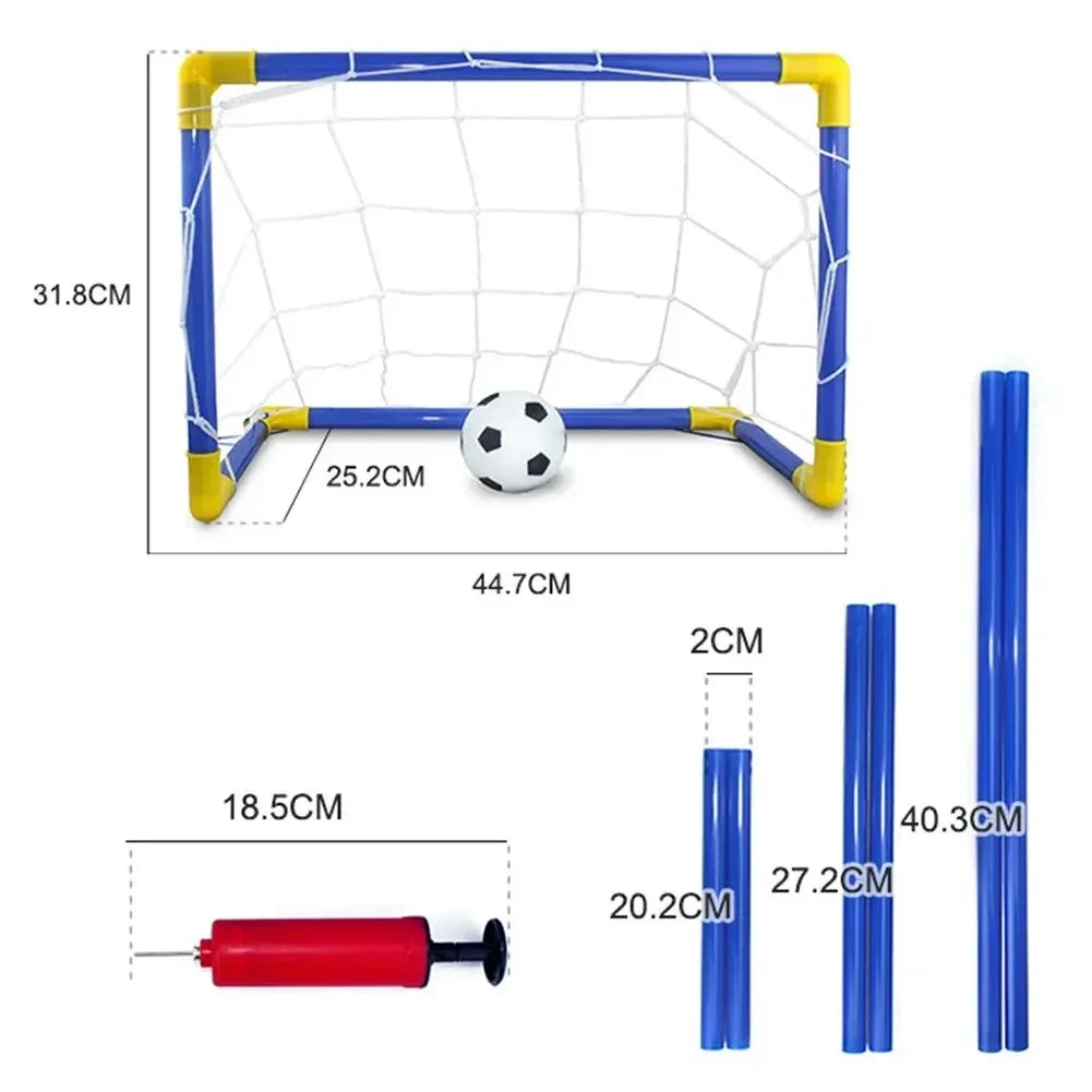 1PC Indoor Mini Folding Soccer Goal Net Plastic Football Post Frame Set Inflatable Kids Sport Toys For Indoor Outdoor Team Games