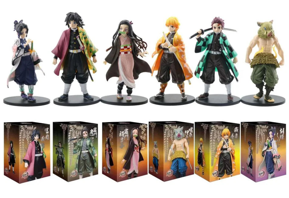 Anime Demon Slayer Kimetsu no Yaiba figure Kamado Tanjirou Action Figure Agatsuma Zenitsu Nezuko Warrior PVC Model Toys