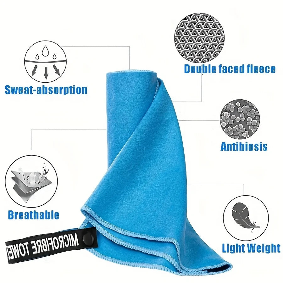 1-psc Microfiber Travel Towel, Quick Dry Towel Super Absorbent Compact Lightweight l for Beach, Gym, Pool,  Bath, Yoga