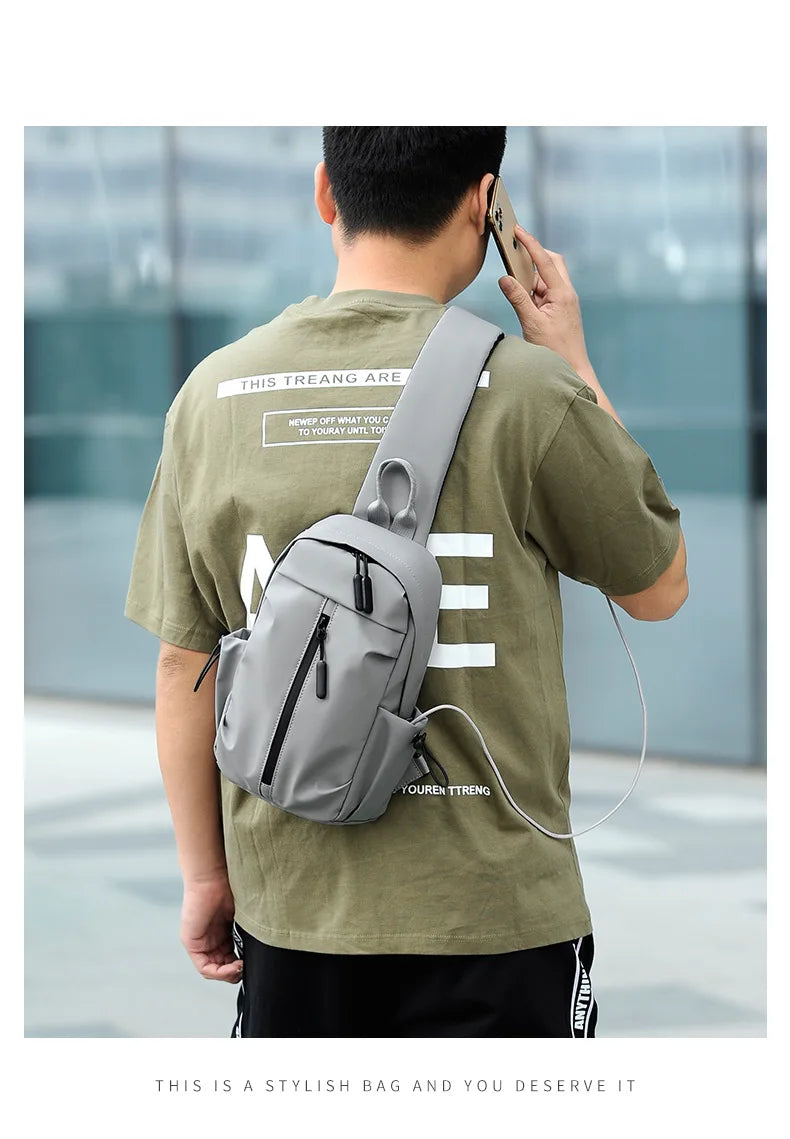 2023 New Multifunctional Chest Bag Men Chest Bag Outdoor Casual Fashion One Shoulder Crossbody Bag