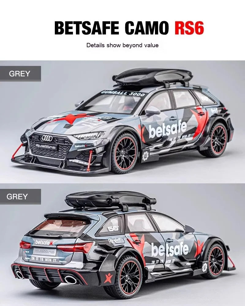 1:24 RS6 Racing Die-Cast Alloy Model Car - Stylish Collector's Item, Perfect Gift for Boyfriend, Display-worthy Collectible