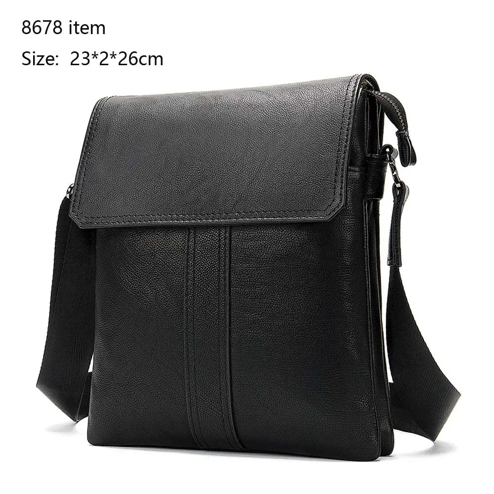 Casual Fashion Shoulder Bag Husband Black Men Leather Bag for ipad Crossbody Bags for Men Mid Desinger Messenger Bags Handbags