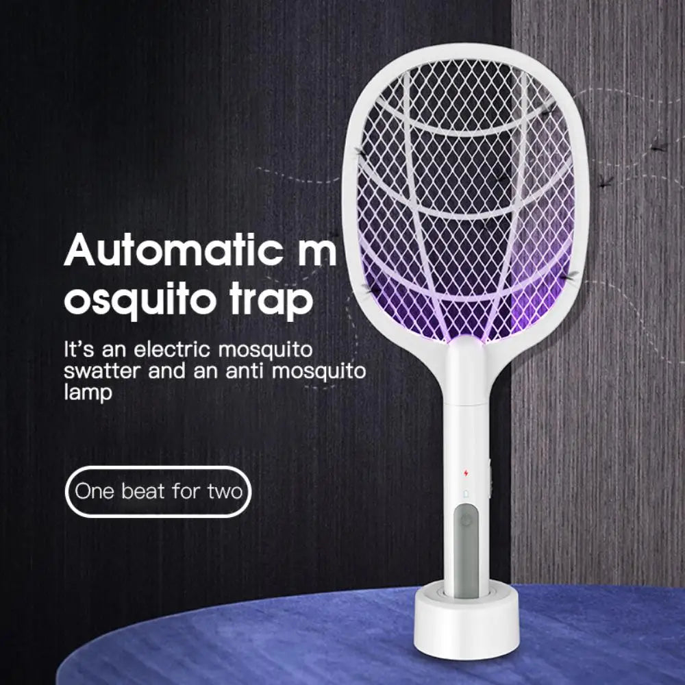 3 IN 1 Electric Mosquito Swatter Mosquito Killer 2500V USB Rechargeable Angle Not Adjustable Electric Bug Zapper Fly Bat Swatter