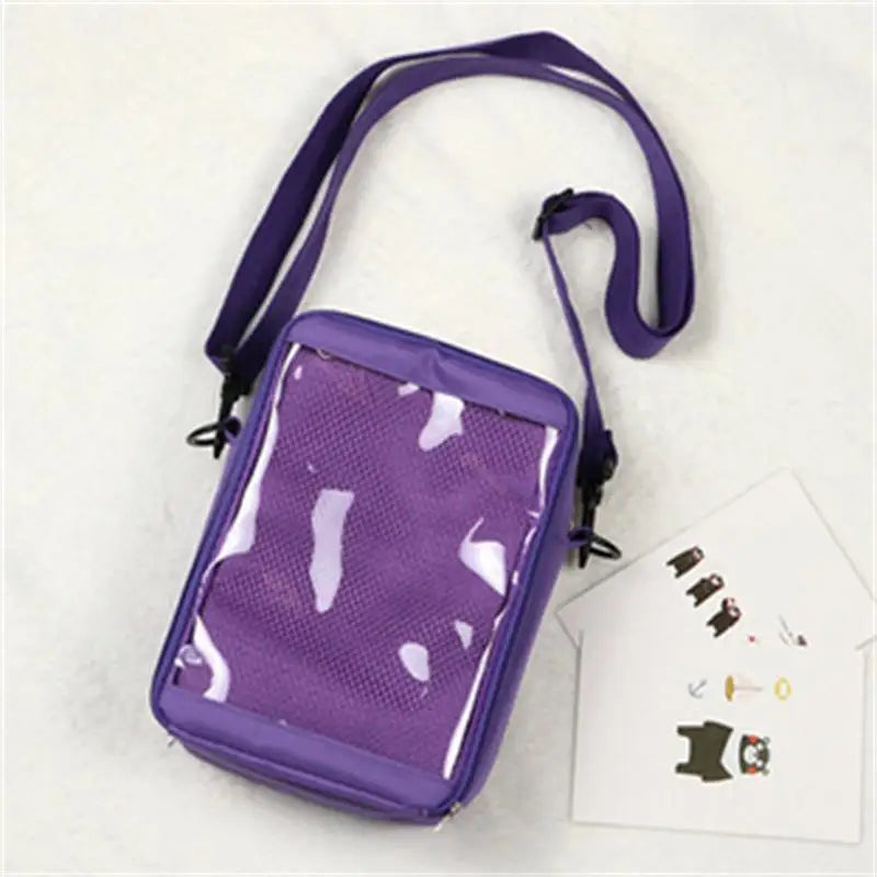 2024 Mini Crossbody Bags for Women Cute PVC transparent Small clear Ita Bag Black White women's Shoulder Purse for Phone