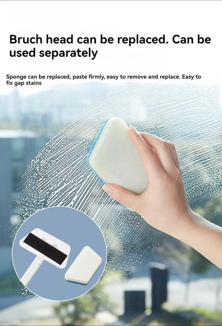 1set, Long Handle Multi-functional Bathroom Wall and Floor CleaningSponge -Removable Brush for Bathtubs, Ceramic Tiles, and Hous