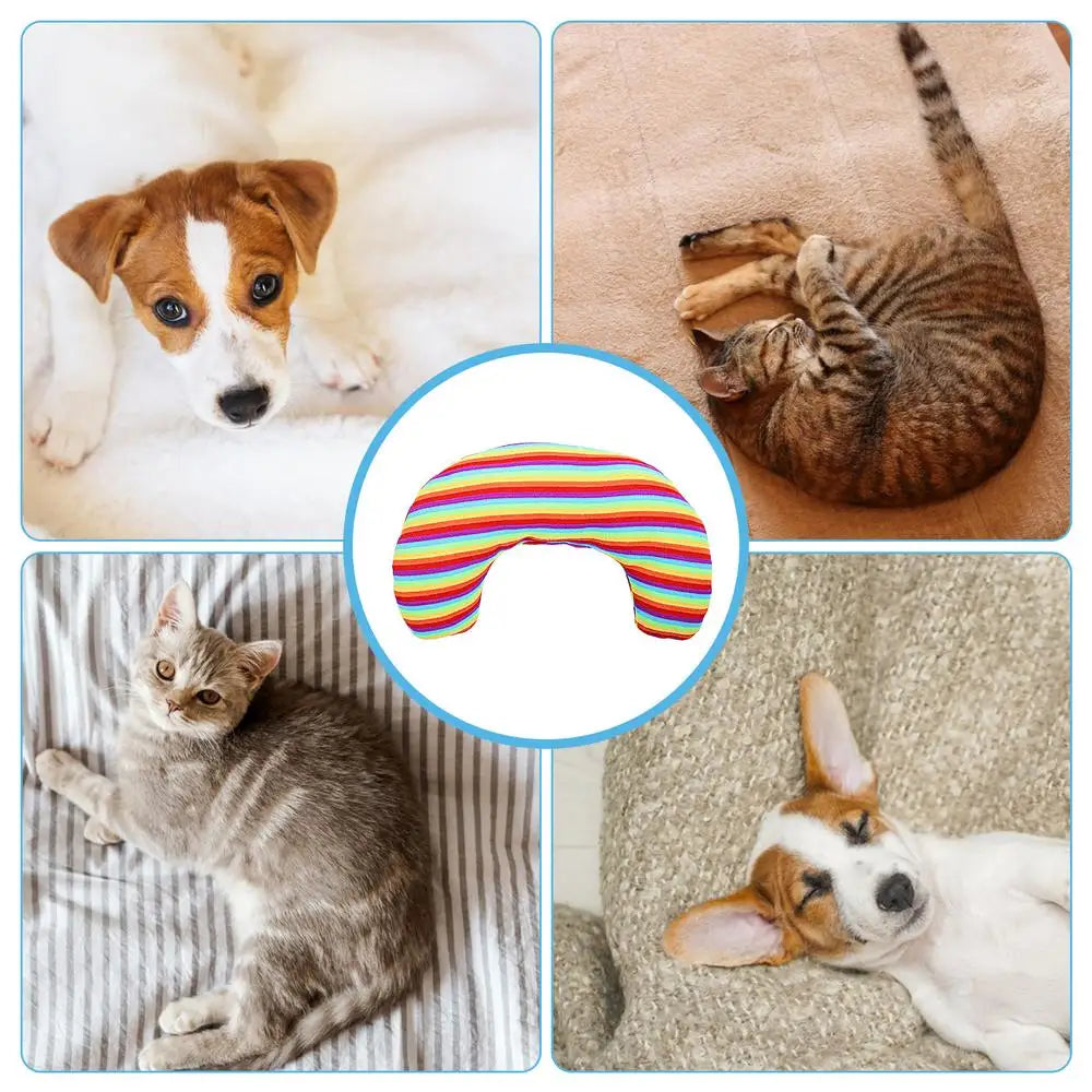 Calming Pillow For Dogs U Shape Soft Cat Bed Pillow Half Donut Cuddler Comfort Cuddler Pillow For Joint Relief