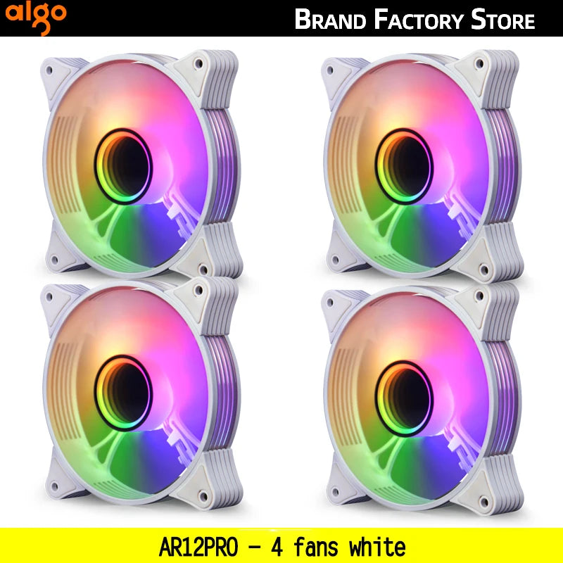 Aigo AR12PRO Computer Case fan ventoinha PC 120mm rgb fan 4pin PWM CPU Cooling fan 3pin5v Unlimited space argb 12cm ventilador