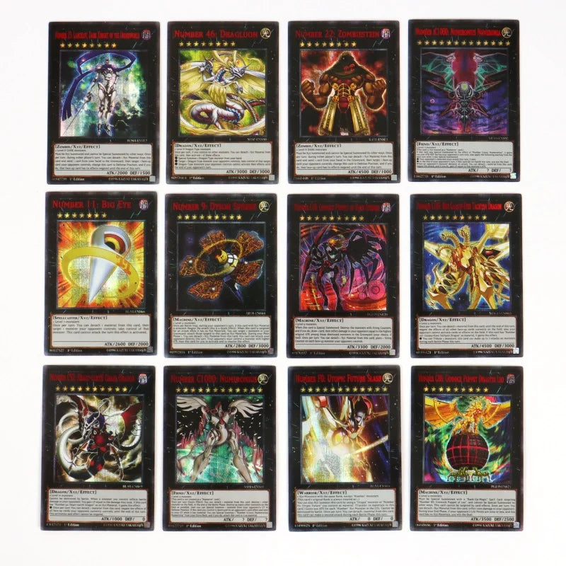 66-148PCS Yugioh Cards with Tin Box Yu Gi Oh Card English Holographic Golden Letter Duel Links Game Card Blue Eyes Exodia