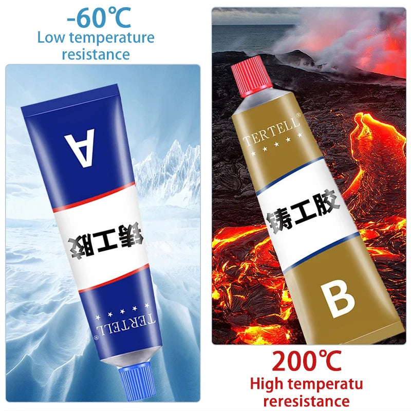 AB Casting Repair Glue High Temperature Resistant Liquid Metal Welding Filler Metal Repair Glue for Metal Casting Defect