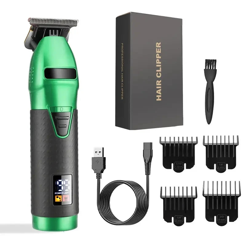 0mm Zero Professional Hair Trimmer For Men Beard & Hair Clipper Electric Pro Barber Cordless HairCut Machine Rechargeable