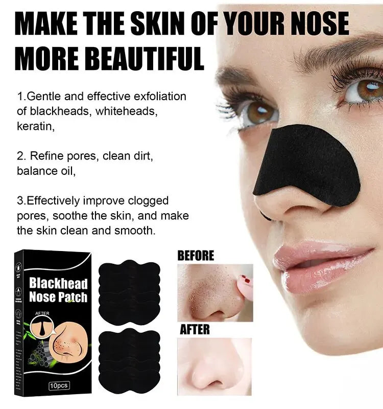 Black Pig Nose Stick Bamboo Charcoal To Remove Blackheads, Remove Acne, Clean Pores, Adsorb Oil And Dirt Nose Film Nose Stick