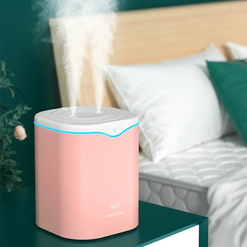 Air Humidifier Double Nozzle 2L Home Quiet Diffuser Color LED Ultrasonic Aromatherapy Difusor ml Cute humidifier Difusor Smell