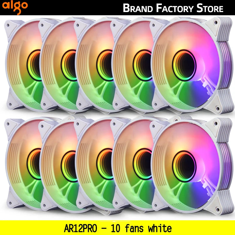 Aigo AR12PRO Computer Case fan ventoinha PC 120mm rgb fan 4pin PWM CPU Cooling fan 3pin5v Unlimited space argb 12cm ventilador