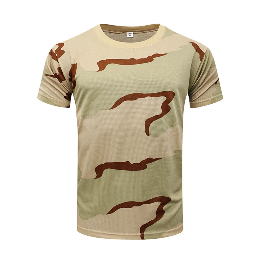 3D Camouflage T-Shirt Men Clothes Outdoor Fashion Casual O Neck Short Sleeve Summer Street Oversized Men Outdoor Sport T Shirts