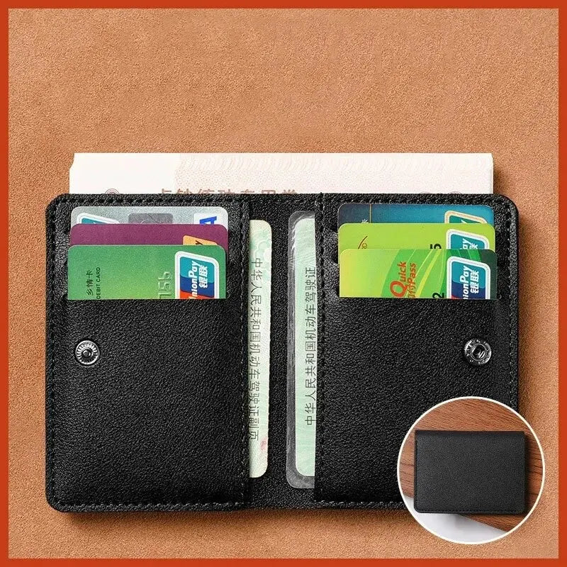 Classic Designer PU Leather Small Wallet for Men Short Simple Women's Purse Fashion Ultra Thin Credit Card Bag Coin Purse