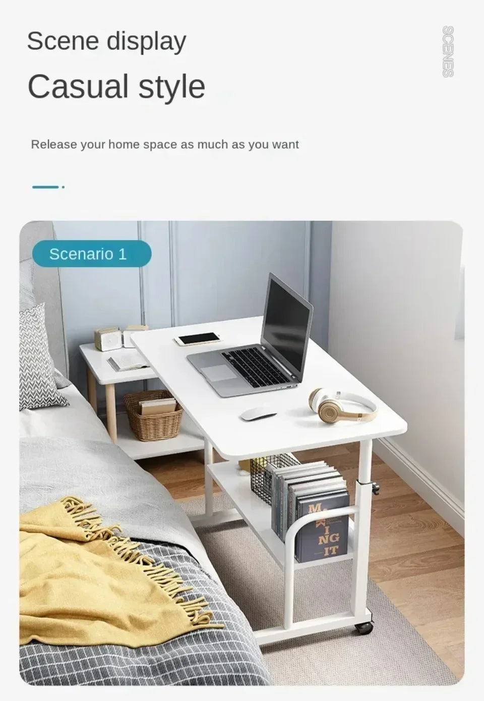 Adjustable Study Desk Tables Multi-function Desks Portability Strong Load-bearing Capacity Utility High-capacity Computer Table