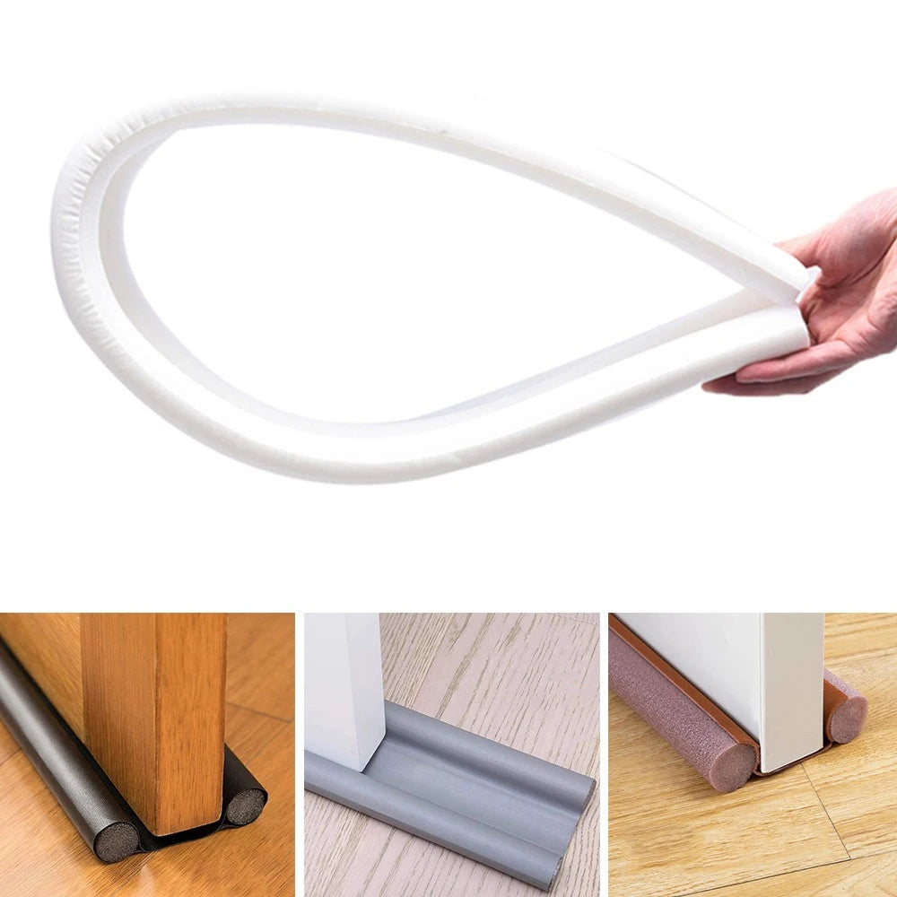 93*10cm Waterproof Seal Strip Draught Excluder Stopper Door Bottom Guard Double Silicone Rubber Seal Dustproof Soundproof