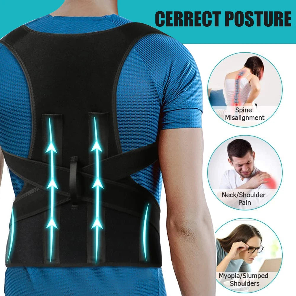 1PC Back Brace Posture Corrector for Women & Men,Back Straightener,Scoliosis and Hunchback Correction,Adjustable Posture Trainer