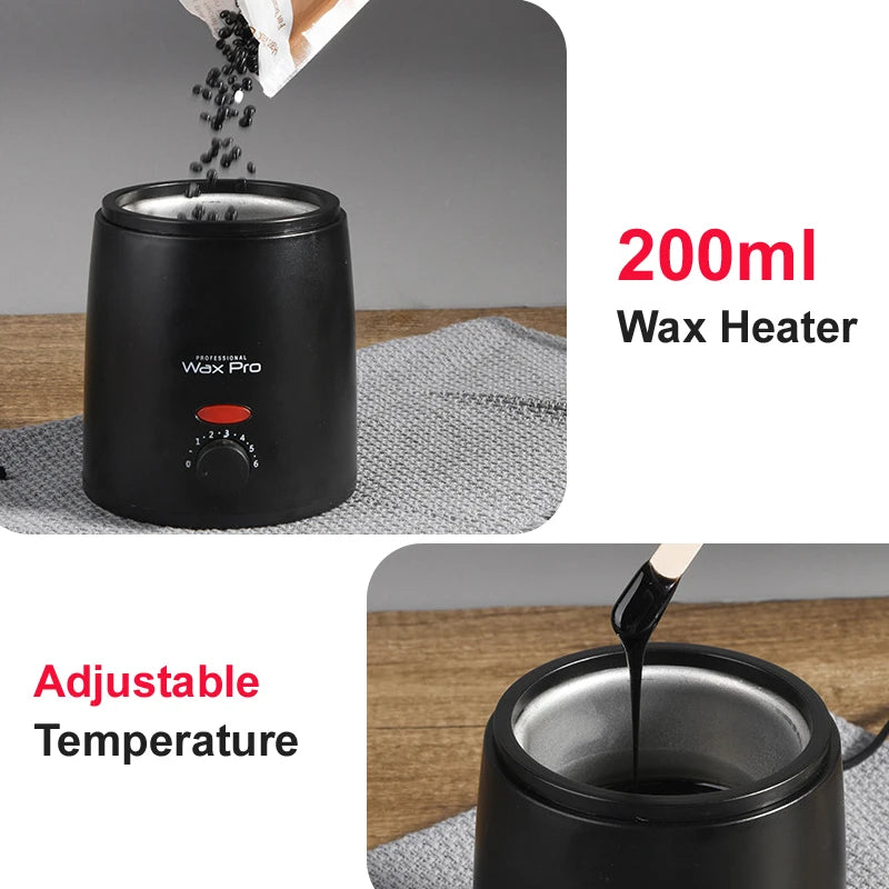 200ml-500ml Wax Heater Warmer Hair Removal Machine For Hand Foot Body SPA Epilator Paraffin Wax Pot +200g Wax Beans+Wood Sticks