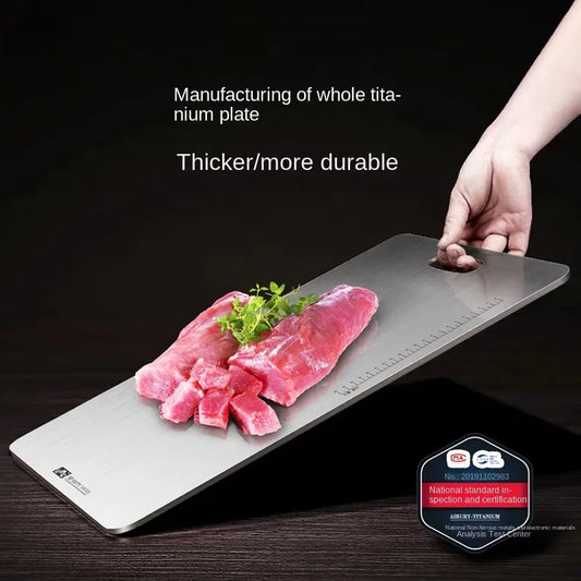 3.0mm thickened pure titanium cutting board, household titanium alloy rolling surface and cutting board, vegetable cutting board