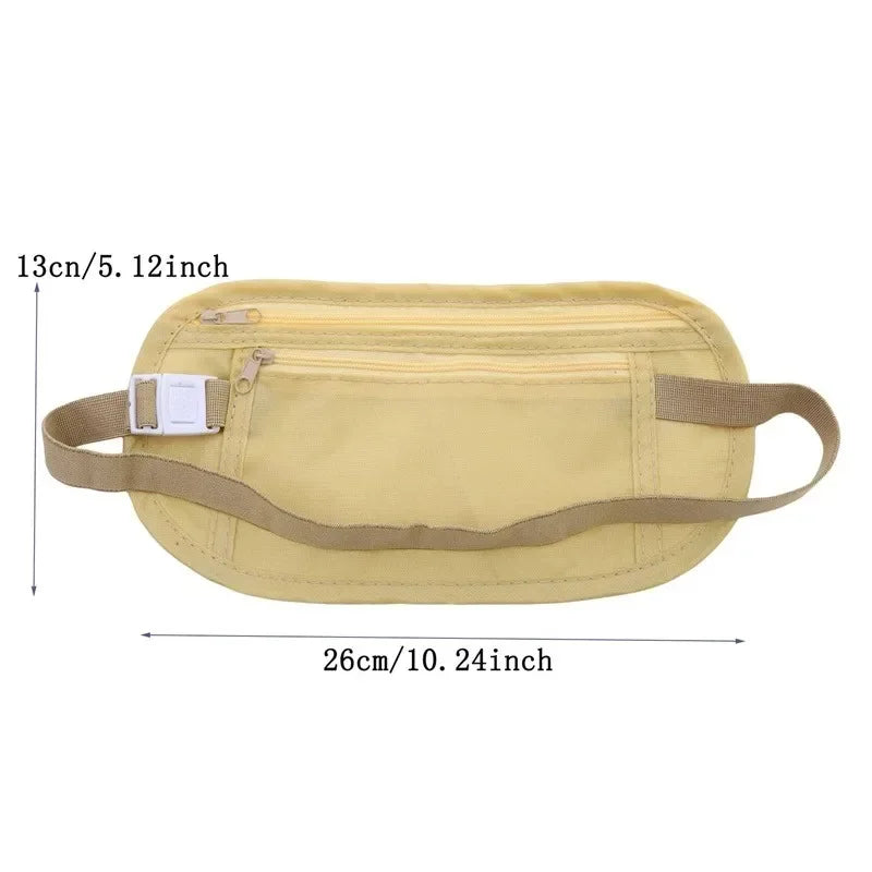 1pcWaterproof Anti-theft Invisible Running Waist Bag Multi-functional Ultra-thin Travel Cell Phone Bag For Men Women Cycling Bag