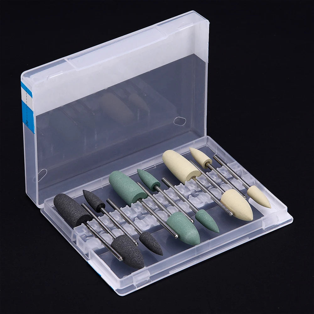 AZDENT 12PCS/Box Dental Composite Polishing Kit RA 2.35mm Polisher for Low Speed Hanpiece Porcelain Natural Teeth Nail Polishing