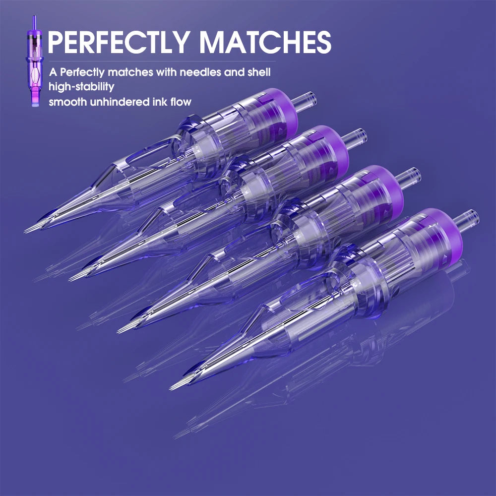 20pcs Mast Pro Tattoo Needles Cartridge Round Liner Disposable Sterilized Tattoo Accessories Cartridges