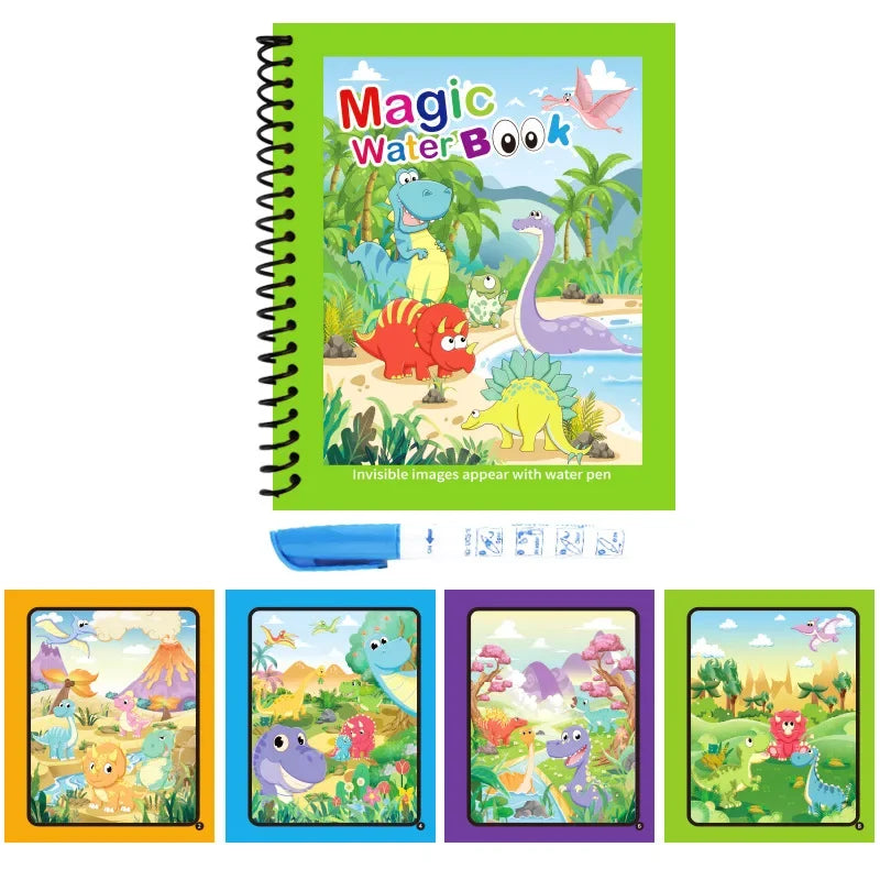 1Pc Reusable Magic Water Book Kids Gift Color Drawing Montessori DIY Kindergarten Graffiti Painting School Stationery Supplies