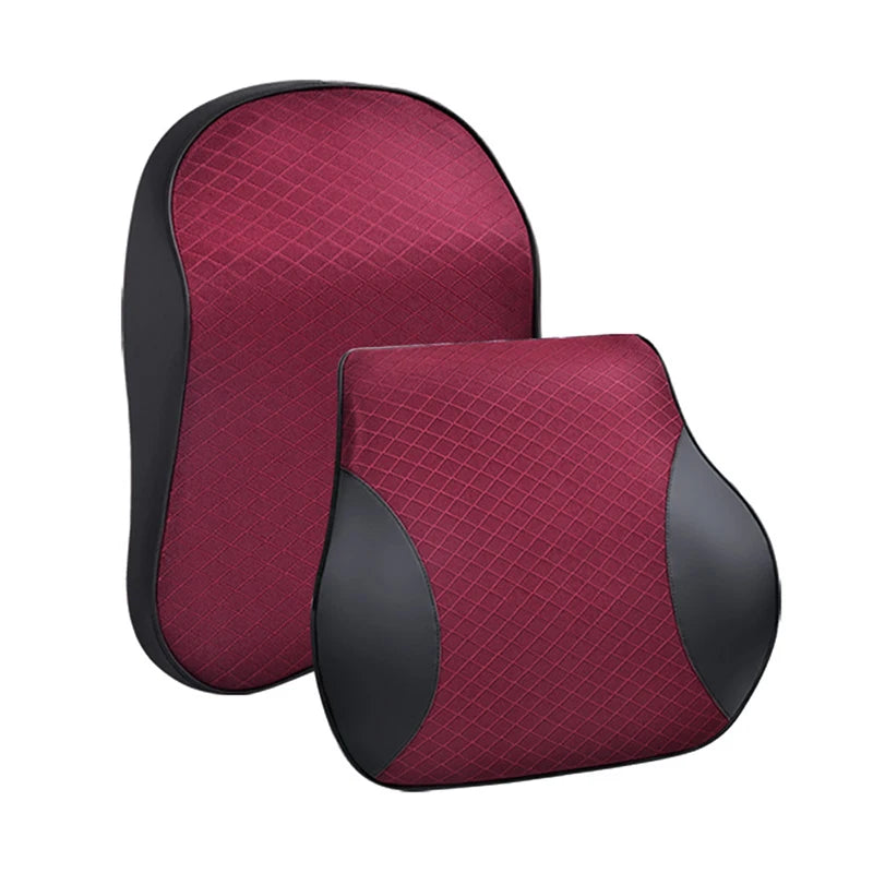 Car Neck Pillow Headrest Waist 3D Memory Foam Seat Support for Travel Neck Rest Breathable Car Seat Neck Protector Pillow