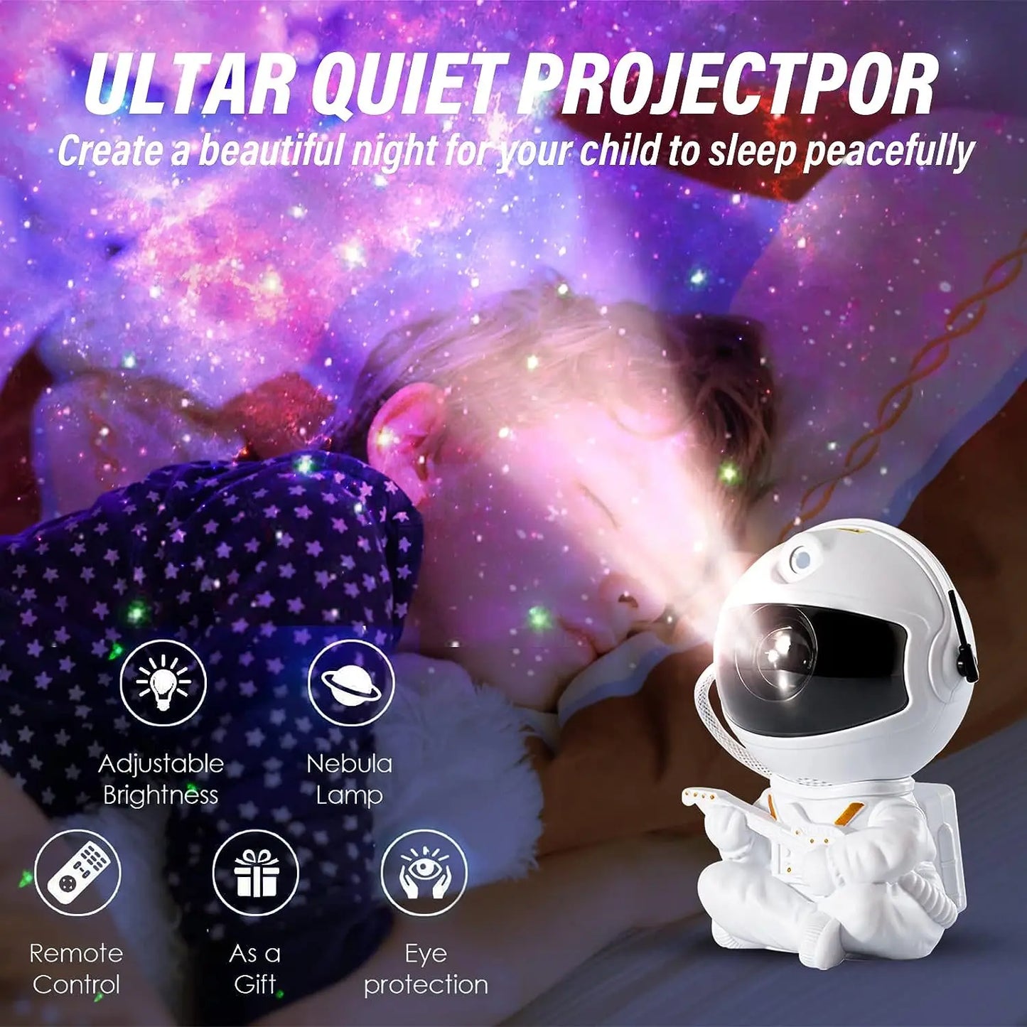 Astronaut Galaxy Projector Night Light Starry Sky Star USB Led Bedroom Decoration Night Lamp Remote Control Child Birthday Gift