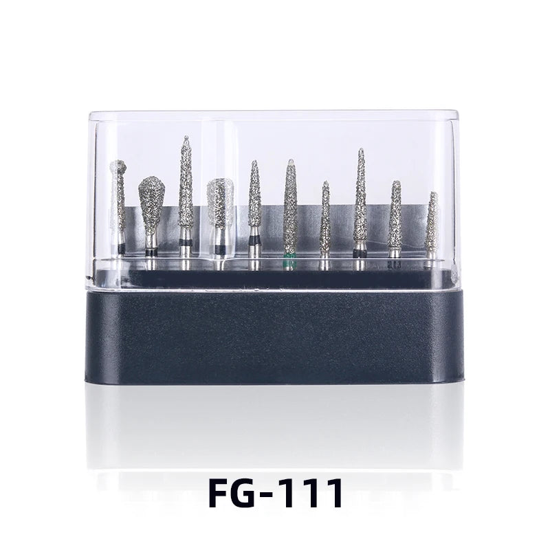 1BOX Azdent DENTAL Diamond Bur Kit With Storage Box Various Functions Optional Fit for High Speed Handpiece