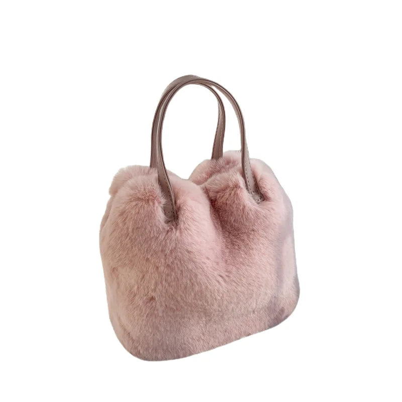 2023 NEW Womens Bag Trend Crossbody Bags Luxury Designer Plush Faux Fur Shopper Female Handbag Furry Shoulder Tote Cute Purses