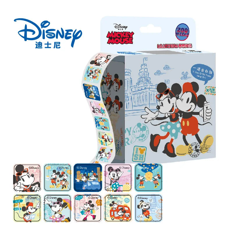 200 Sheets/Box Disney Cartoon Pull Out Stickers Princess Frozen Mickey Mouse Minnie Sticker Girl Boy Teacher Reward Toys Gift