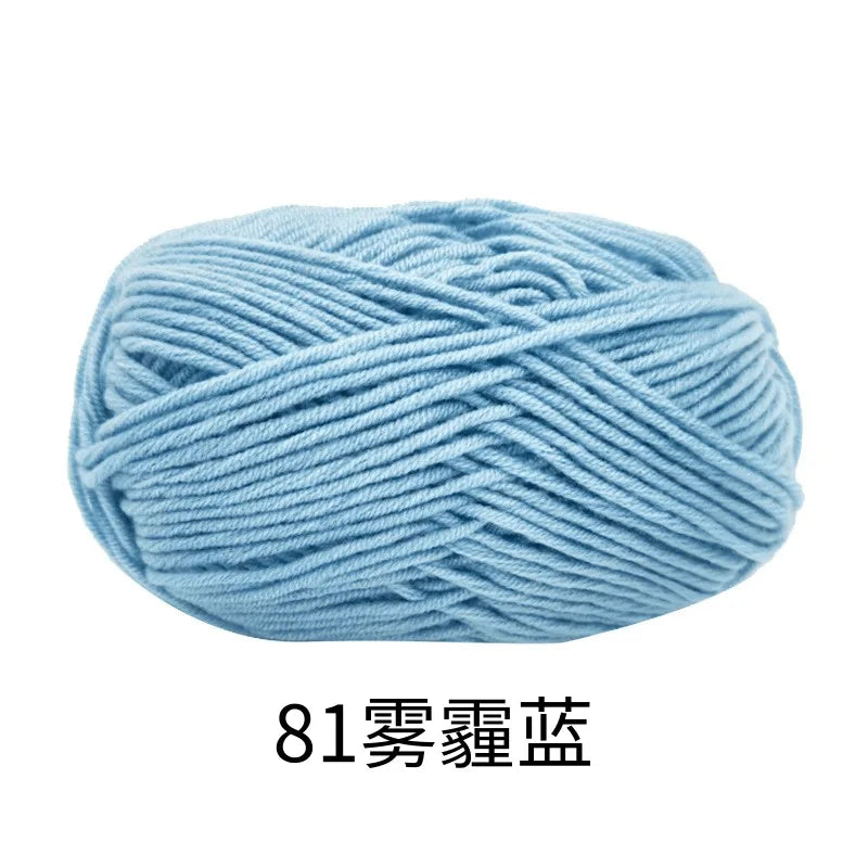 40-50g/Set 4ply Milk Cotton Knitting Yarn Needlework Dyed Lanas For Crochet Craft Sweater Hat Dolls At Low Price