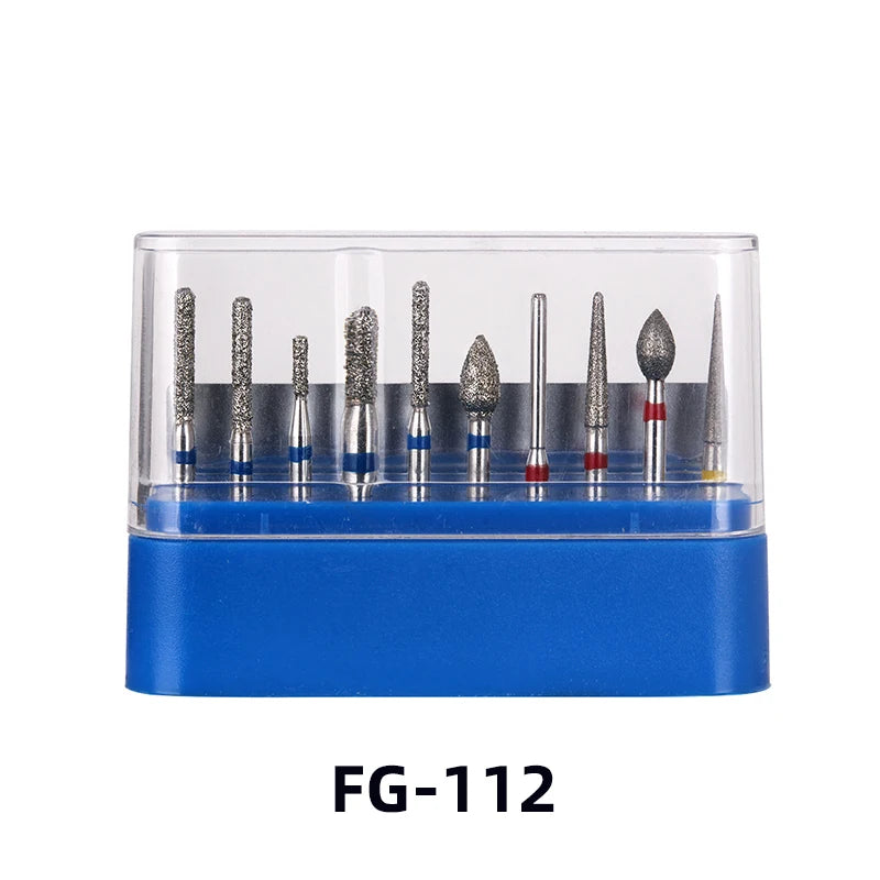 1BOX Azdent DENTAL Diamond Bur Kit With Storage Box Various Functions Optional Fit for High Speed Handpiece