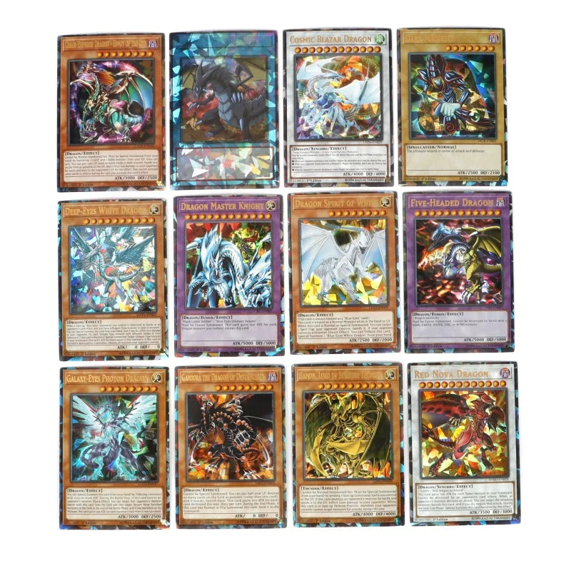 66-148PCS Yugioh Cards with Tin Box Yu Gi Oh Card English Holographic Golden Letter Duel Links Game Card Blue Eyes Exodia