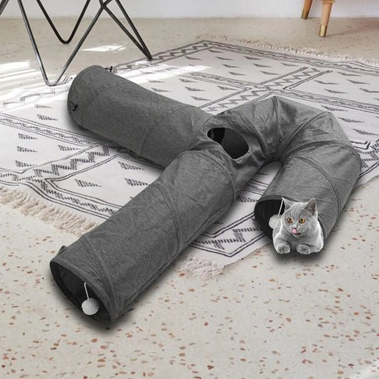 Cat Tunnel Tube Interactive Foldable Hole for Puppy Small