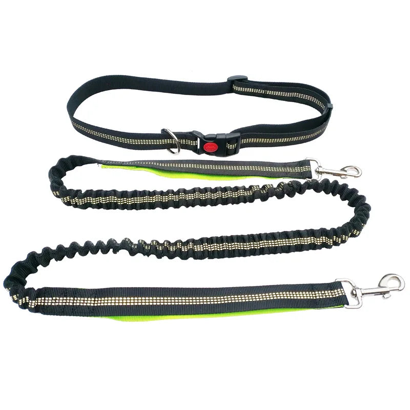 Adjustable Hand Free Dog Leash for Dog Pet Walking Running Jogging Dog leashes Waist Belt Chest Strap Traction Rope pet collars