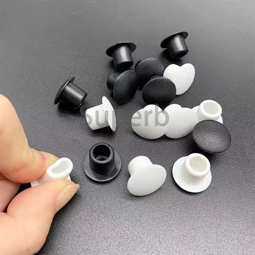 5/10/20Pcs PVC Soft Rubber Hole Plug 9mm 10mm11mm White/Black Dust Waterproof Cap Round Pipe Sealing Plugs Hardware Screw Covers